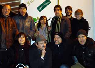 El grupo de Brooklyn, 2006. Fermín Cabal, Carlos Madrigal, ?, Eduardo Lago, Achero Mañas, Andrea, Paloma, Javier Puebla, Federico Mañas, José Luis Madrigal.